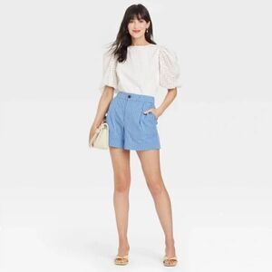A new day high rise poplin shorts Size M